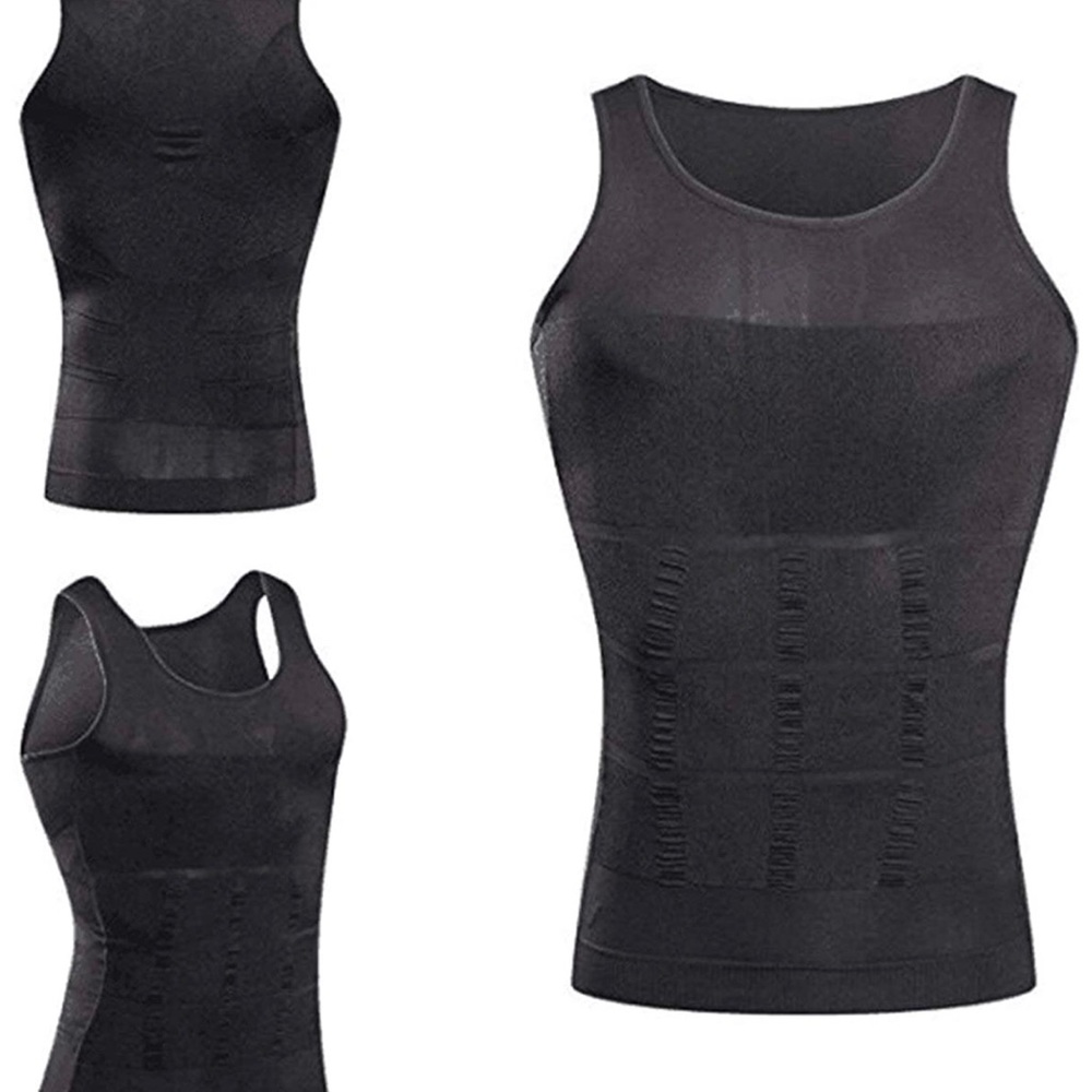 Compression workout slimming tank top muscle tee - Picture 3 of 5